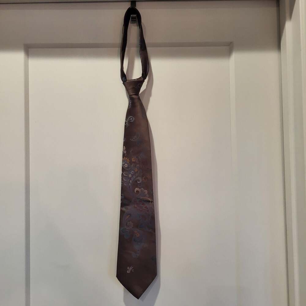 Vintage Don Loper Beverly Hills Men's Brown Paisley Pattern Necktie